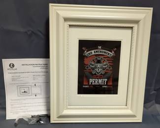 Crystal L&D Hidden Storage Photo Frame, Frame Slides To Reveal Storage Space, Mounts To Wall, With Instructions