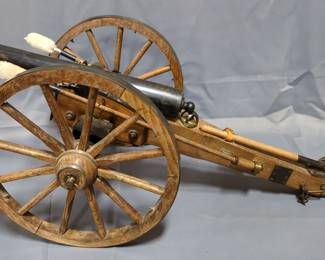.64 Cal Black Powder Scale Model Cannon, Fires, Approx 11.5" High x 27" Long x 15.5" Wide