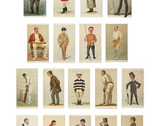 A group of eighteen English caricature prints from Vanity Fair
19th century