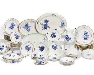 A Royal Copenhagen porcelain part dinner service in the Blue Flowers Curved with Gold Rim pattern
20th century