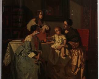 Playtime with baby, 1855