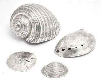 Three Frederico Buccellati silver clad shells
modern