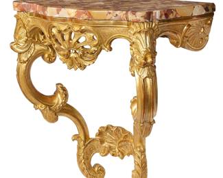 A Louis XV giltwood console
second half 18th century