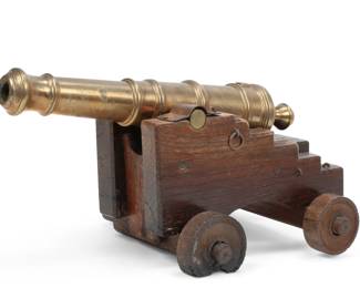 An English bronze model of a cannon
mid 19th century