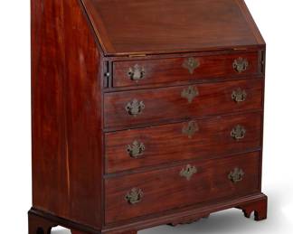 A Chippendale sabicu and exotic hardwood slant front desk
fourth quarter 18th century