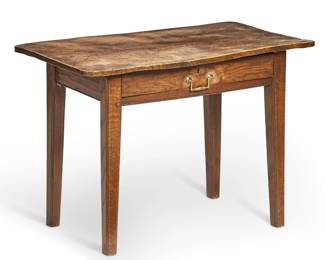 A George III Provincial elm and oak side table
late 18th century