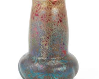 A Clement Massier iridescent glazed ceramic vase
circa 1900