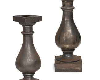 A pair of Neoclassical style cast iron garden urns
20th century