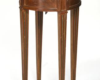 A Directoire style silver and marble mounted mahogany table/water clock
late 19th/early 20th century