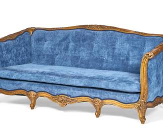 A Louis XV style stained beechwood canapé
early 20th century