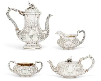A four piece George IV sterling silver tea and coffee service
Paul Storr, London
1830