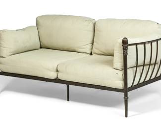 A Murray's Ironworks painted aluminum Concord garden loveseat
modern