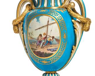 A Mintons porcelain covered urn
late 19th/early 20th century