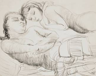 Study of two reclining figures