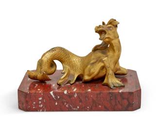 A French gilt bronze model of a hippocampus
late 19th century