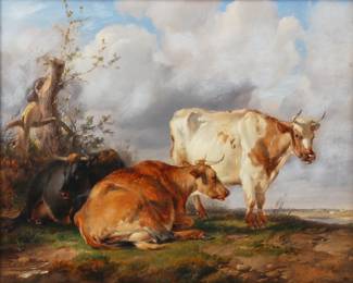 Cows in an open landscape