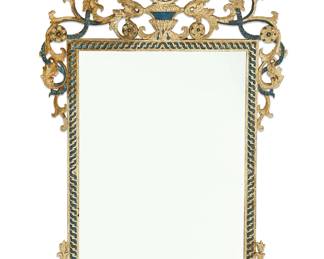 An Italian Neoclassical style blue and cream painted mirror
early 20th century