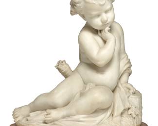 An Italian carved marble figure
Romanelli, Florence