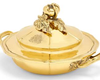 A French silver gilt covered vegetable dish
Maison Odiot, Paris
probably late 19th century