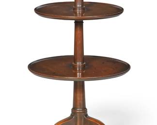 A George III mahogany three tier dumbwaiter
late 18th century