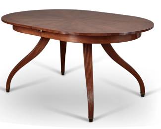 A Rose Tarlow Regency style walnut oval extension dining table
modern