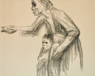 Woman Entrusts Herself to Death (Frau vertraut sich dem tode an) from the series Death (Tod) 