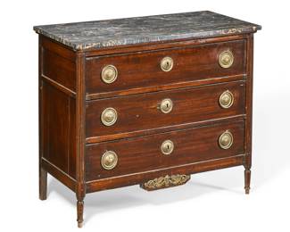A Directoire bronze mounted mahogany commode
circa 1800
