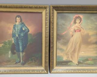 The Blue Boy By Thomas Gainsborough And Pinkie By Thomas Lawrence Prints, Both Framed, 20.5" W x 24.5" H