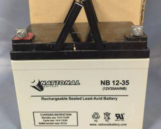 National Battery Rechargeable Sealed Lead-Acid Battery NB 12-35