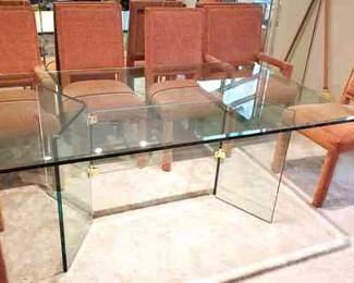 Beveled Glass Dining Table