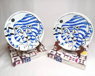 G. Sargadelos Limited Edition Artisan Cat Plates