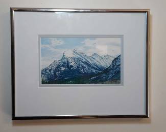 Jean Pilch Signed Original Artwork Mount Rundle In Prismacolor Pencils