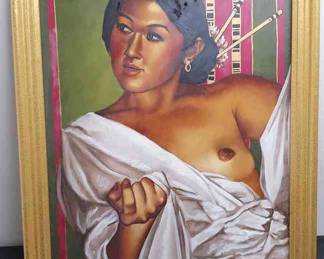 Acrylic Painting Signed And Framed.