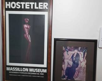 Autographed Liza Minelli picture Hostetler Exhibition Poster