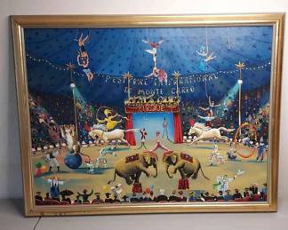 Sally Caldwell Fisher Monte Carlo Cirque Linen Setigraph