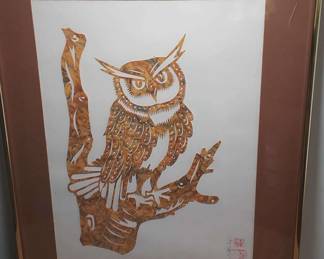 Framed Asian Paper Cutting