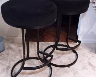 Padded Metal Swivel Bar Stools