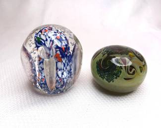 Signed Art Glass Paper Weights