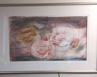 Harriet Gallant Framed Watercolor Signed 