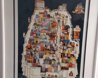 Jovan Obican Offset Litho Village in the Hills 