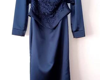 Sylvia Standig Satin 2 Piece Gown And Jacket 