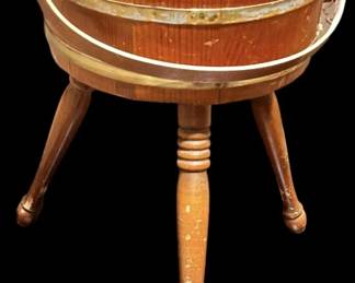 Vintage Barrel Sewing Basket