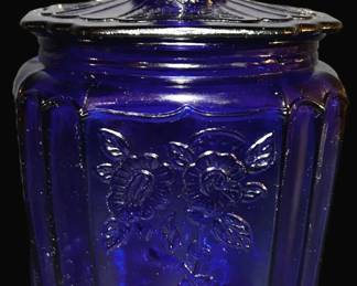 Cobalt Blue Biscuit Jar