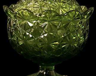 L.E. Smith Green Compote