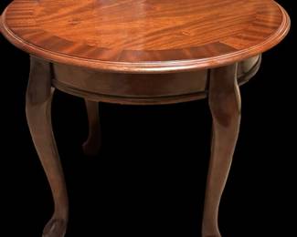 Wooden Round End Table