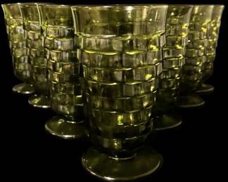 Indiana Glass Cubist Glasses