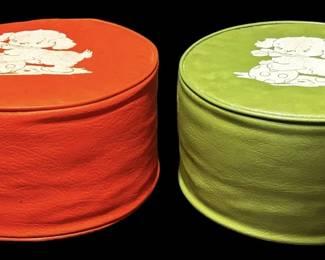 Retro Cylindrical Foot Stools