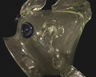 Blown Art Glass Fish Bowl