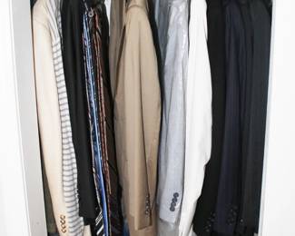 Mens Clothing - Suits, Ties, Pants, Shirts, Casual Clothes, Winter Coats and Accessories - Pants 34" Waist/30" Inseam, Shirts Large 