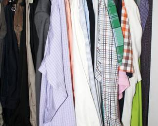 Mens Clothing - Suits, Ties, Pants, Shirts, Casual Clothes, Winter Coats and Accessories - Pants 34" Waist/30" Inseam, Shirts Large 